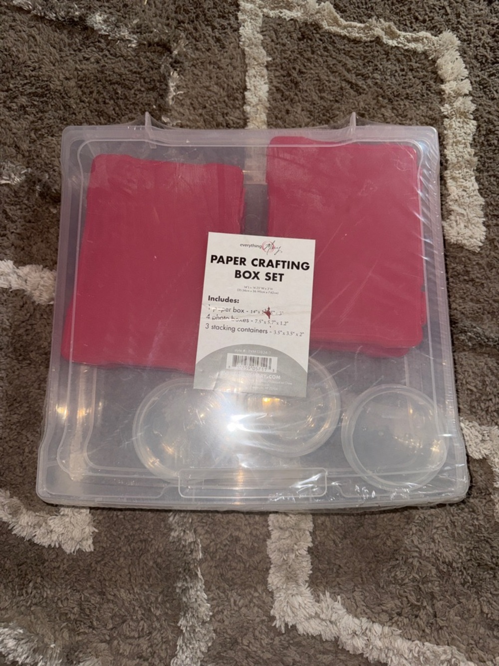 Everything Mary Paper Crafting Box Set - Clear and Hot Pink